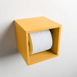 Mondiaz Easy Cube Toilet Rolhouder 16x16cm Ocher