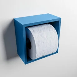 Mondiaz Easy Cube Toilet Rolhouder 16x8.6cm Jeans