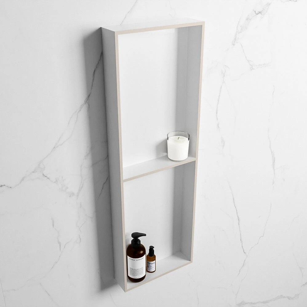 Mondiaz Easy Nis 150x30x8cm 2 Vakken Linen/talc 4 Mondiaz Easy Nis 150x30x8cm 2 Vakken Linen/talc - Afbeelding 2