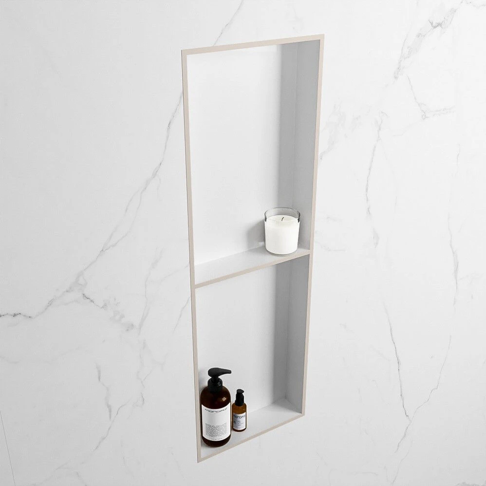 Mondiaz Easy Nis 150x30x8cm 2 Vakken Linen/talc 3 Mondiaz Easy Nis 150x30x8cm 2 Vakken Linen/talc