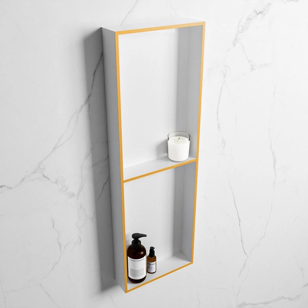 Mondiaz Easy Nis 150x30x8cm 2 Vakken Ocher/talc 4 Mondiaz Easy Nis 150x30x8cm 2 Vakken Ocher/talc - Afbeelding 2