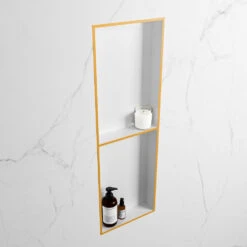 Mondiaz Easy Nis 150x30x8cm 2 Vakken Ocher/talc