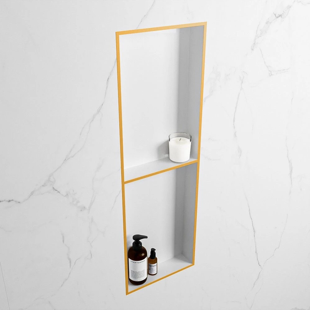 Mondiaz Easy Nis 150x30x8cm 2 Vakken Ocher/talc 3 Mondiaz Easy Nis 150x30x8cm 2 Vakken Ocher/talc