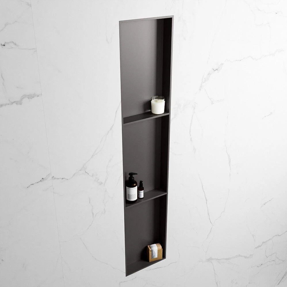 Mondiaz Easy Nis 150x30x8cm 3 Vakken Dark Grey 3 Mondiaz Easy Nis 150x30x8cm 3 Vakken Dark Grey