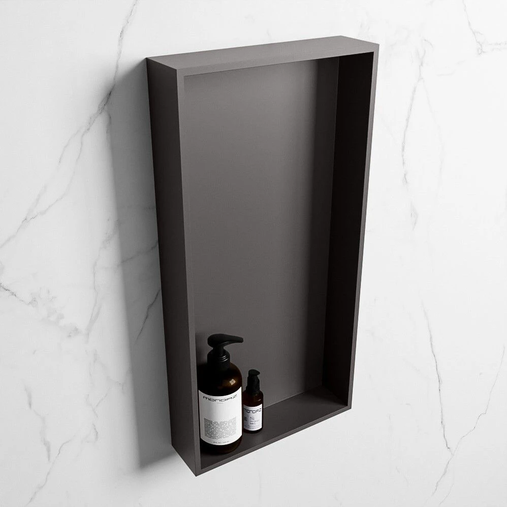 Mondiaz Easy Nis 60x30x8cm 1 Vak Dark Grey 4 Mondiaz Easy Nis 60x30x8cm 1 Vak Dark Grey - Afbeelding 2