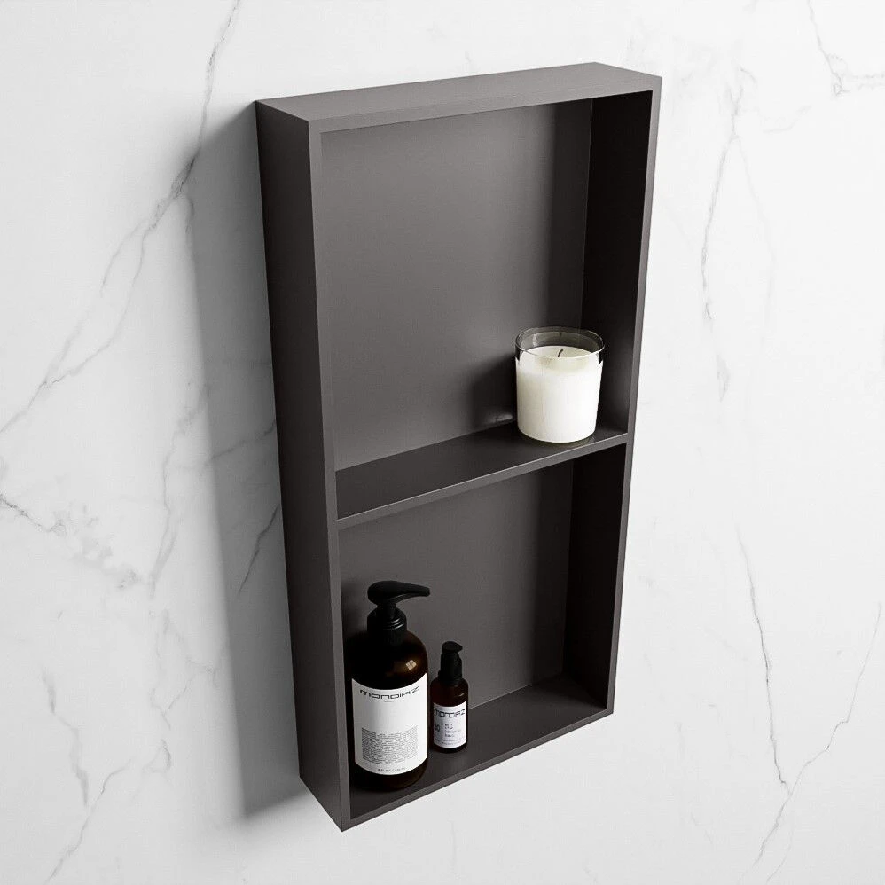 Mondiaz Easy Nis 60x30x8cm 2 Vakken Dark Grey 4 Mondiaz Easy Nis 60x30x8cm 2 Vakken Dark Grey - Afbeelding 2