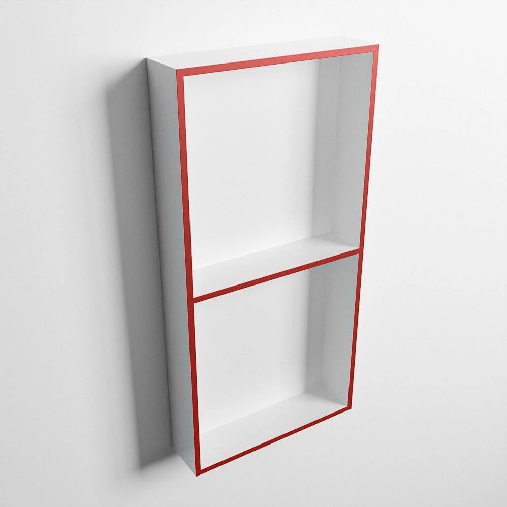 Mondiaz Easy Nis 60x30x8cm 2 Vakken Fire/talc 5 Mondiaz Easy Nis 60x30x8cm 2 Vakken Fire/talc - Afbeelding 3