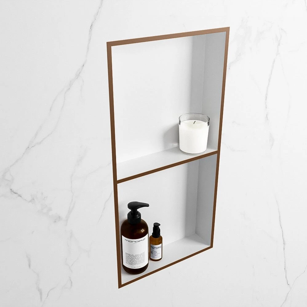 Mondiaz Easy Nis 60x30x8cm 2 Vakken Rust/talc 3 Mondiaz Easy Nis 60x30x8cm 2 Vakken Rust/talc