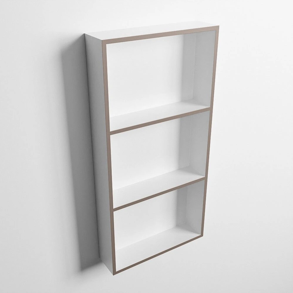 Mondiaz Easy Nis 60x30x8cm 3 Vakken Smoke/talc 5 Mondiaz Easy Nis 60x30x8cm 3 Vakken Smoke/talc - Afbeelding 3