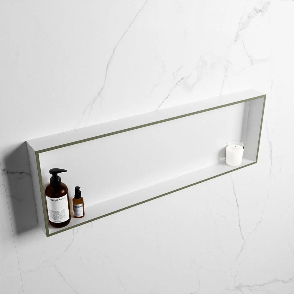 Mondiaz Easy Nis 90x30x8cm 1 Vak Army/talc 4 Mondiaz Easy Nis 90x30x8cm 1 Vak Army/talc - Afbeelding 2