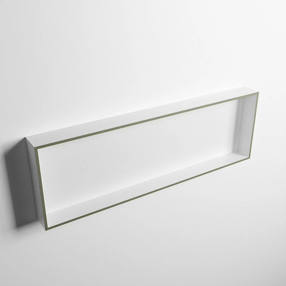 Mondiaz Easy Nis 90x30x8cm 1 Vak Army/talc 5 Mondiaz Easy Nis 90x30x8cm 1 Vak Army/talc - Afbeelding 3