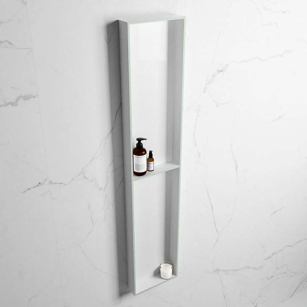 Mondiaz Easy Nis 90x30x8cm 2 Vakken Greey/talc 3 Mondiaz Easy Nis 90x30x8cm 2 Vakken Greey/talc - Afbeelding 2