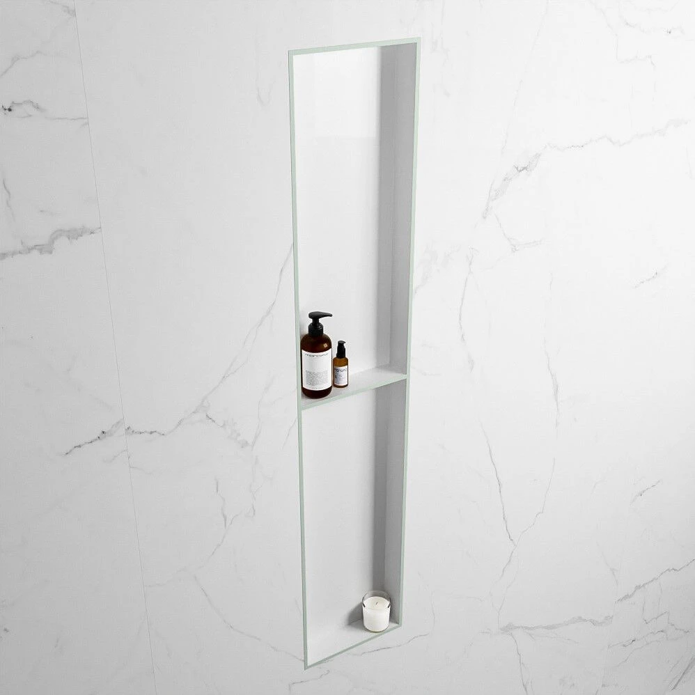 Mondiaz Easy Nis 90x30x8cm 2 Vakken Greey/talc 2 Mondiaz Easy Nis 90x30x8cm 2 Vakken Greey/talc