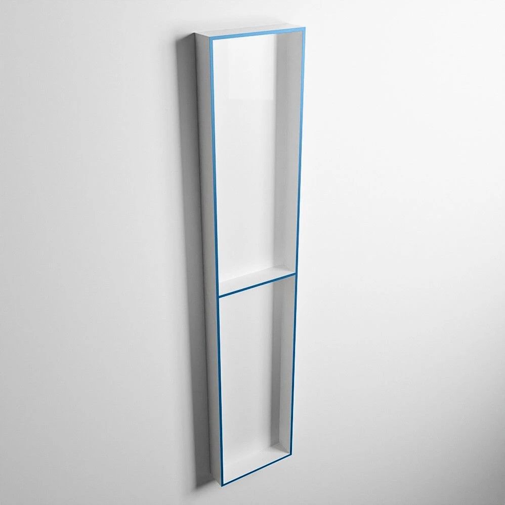 Mondiaz Easy Nis 90x30x8cm 2 Vakken Jeans/talc 5 Mondiaz Easy Nis 90x30x8cm 2 Vakken Jeans/talc - Afbeelding 3