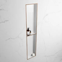 Mondiaz Easy Nis 90x30x8cm 2 Vakken Rust/talc