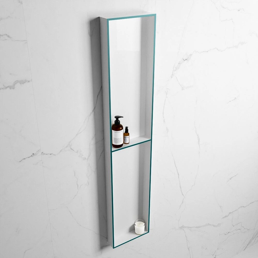 Mondiaz Easy Nis 90x30x8cm 2 Vakken Smag/talc 4 Mondiaz Easy Nis 90x30x8cm 2 Vakken Smag/talc - Afbeelding 2