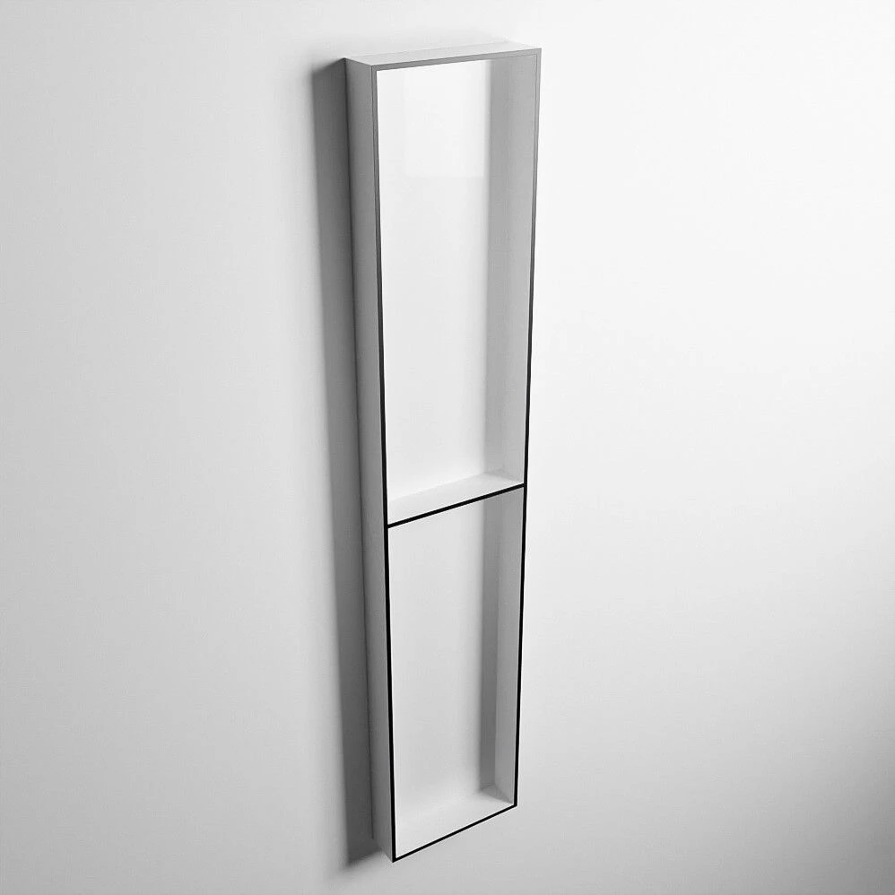 Mondiaz Easy Nis 90x30x8cm 2 Vakken Urban/talc 5 Mondiaz Easy Nis 90x30x8cm 2 Vakken Urban/talc - Afbeelding 3