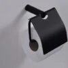 Mueller Black Toiletrolhouder Met Klep Mat Zwart -hotbath winkel mueller black toiletrolhouder met klep mat zwart sk285054