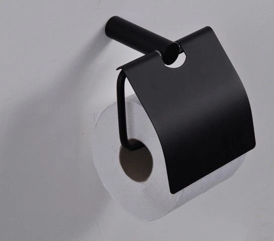 Mueller Black Toiletrolhouder Met Klep Mat Zwart 3 Mueller Black Toiletrolhouder Met Klep Mat Zwart