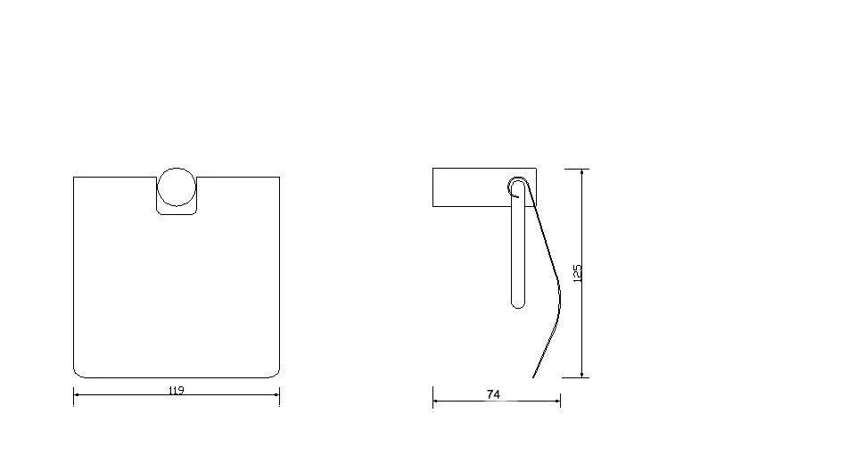 Mueller Black Toiletrolhouder Met Klep Mat Zwart 4 Mueller Black Toiletrolhouder Met Klep Mat Zwart - Afbeelding 2