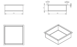 Mueller Gold Inbouwnis 30x30x10cm Geborsteld Messing -hotbath winkel mueller gold inbouwnis 30x30x10cm geborsteld messing sk59262 2