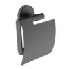 Mueller Hilton Toiletrolhouder Met Klep Mat Zwart -hotbath winkel mueller hilton toiletrolhouder met klep mat zwart sk59442