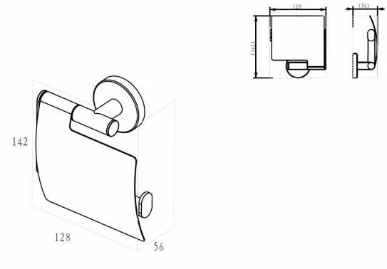 Mueller Hilton Toiletrolhouder Met Klep Mat Zwart 5 Mueller Hilton Toiletrolhouder Met Klep Mat Zwart - Afbeelding 3