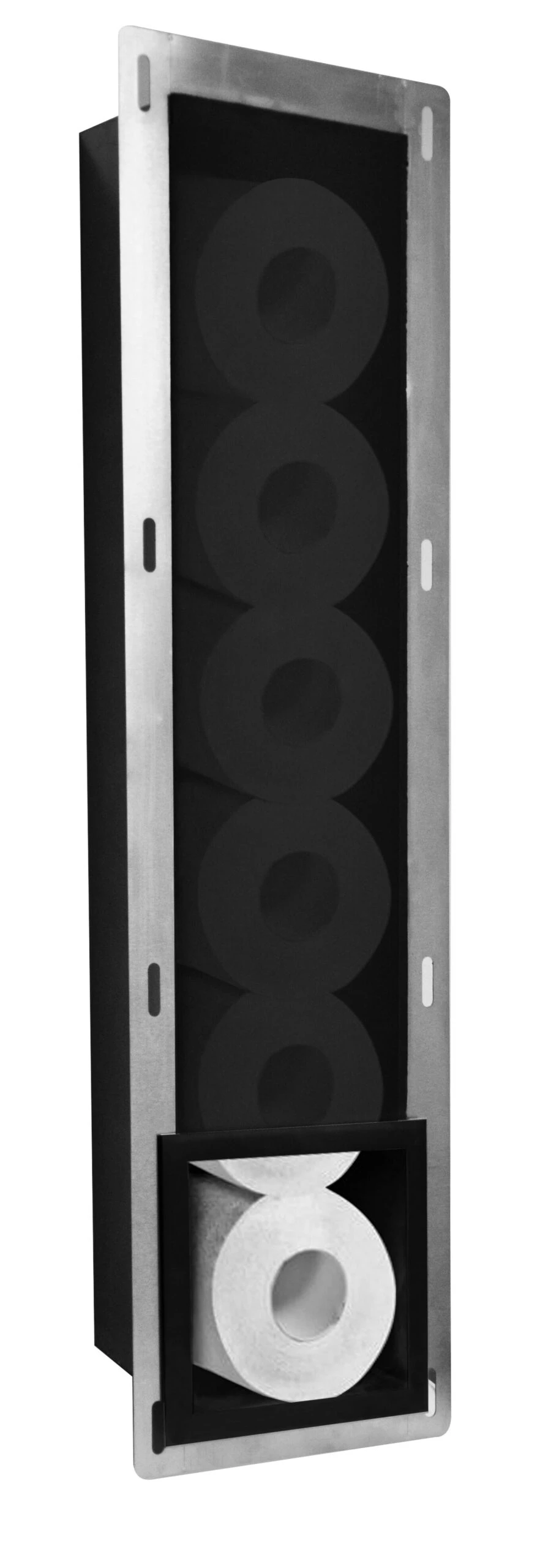 Mueller Inbouw Reserve Rolhouder RVS Mat Zwart 3 Mueller Inbouw Reserve Rolhouder RVS Mat Zwart