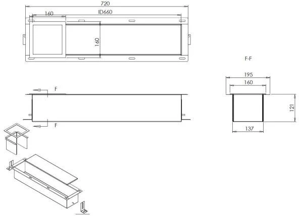 Mueller Inbouw Reserve-rolhouder RVS 4 Mueller Inbouw Reserve-rolhouder RVS - Afbeelding 2