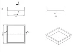 Mueller Inbouwnis Mat Zwart 30x30x7cm RVS 9 Mueller Inbouwnis Mat Zwart 30x30x7cm RVS -hotbath winkel mueller inbouwnis mat zwart 30x30x7cm rvs 8719304417750 2