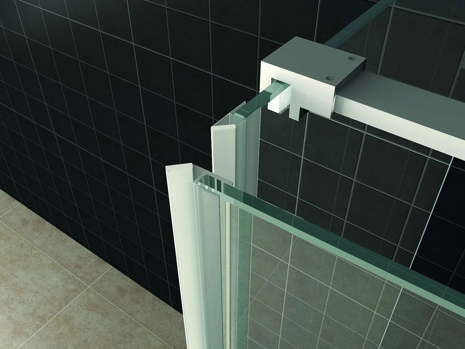 Mueller Magneetstrip Voor 8mm Op 8mm Glaspaneel 3 Mueller Magneetstrip Voor 8mm Op 8mm Glaspaneel