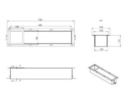Mueller Mat Goud Inbouw Reserve Rolhouder Rvs -hotbath winkel mueller mat goude inbouw reserve rolhouder rvs sk27097 technische tekening