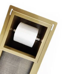 Mueller Mat Gouden Inbouw Toiletrolhouder Met Reserverol Houder 14 Mueller Mat Gouden Inbouw Toiletrolhouder Met Reserverol Houder -hotbath winkel mueller mat goude inbouw toiletrolhouder met reserverol houder sk27093 3