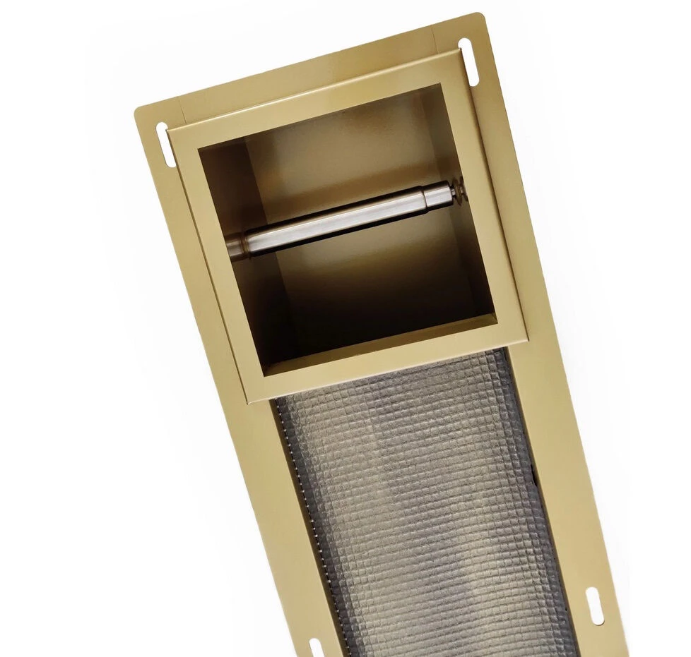 Mueller Mat Gouden Inbouw Toiletrolhouder Met Reserverol Houder 7 Mueller Mat Gouden Inbouw Toiletrolhouder Met Reserverol Houder - Afbeelding 5