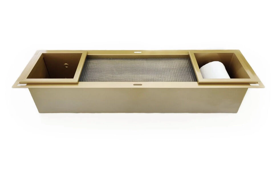 Mueller Mat Gouden Inbouw Toiletrolhouder Met Reserverol Houder 5 Mueller Mat Gouden Inbouw Toiletrolhouder Met Reserverol Houder - Afbeelding 3