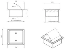 Mueller Mat Zwarte Inbouw Toiletrolhouder Met Klep RVS -hotbath winkel mueller mat zwarte inbouw toiletrolhouder met klep rvs sk51686 2