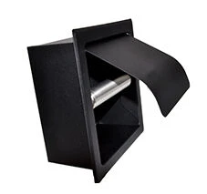 Alternative view of Mueller Mat Zwarte Inbouw Toiletrolhouder Met Klep RVS