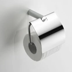 Mueller Round Toiletrolhouder Met Klep Chroom