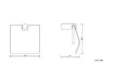 Alternative view of Mueller Round Toiletrolhouder Met Klep Chroom
