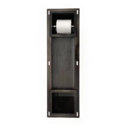 Mueller Zwart Chromen Inbouw Toiletrolhouder Met Reserverol Houder