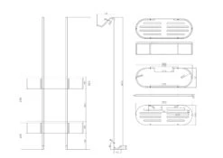 Alternative view of Mueller Style Doucherek 2 Laags 80cm Mat Zwart