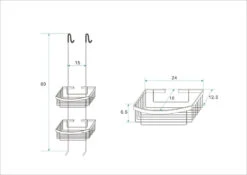 Alternative view of Mueller Utrecht Doucherek 2 Laags 80cm Mat Zwart