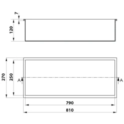 Polysan Inserta Inbouwnis 81x27cm Antraciet -hotbath winkel polysan inserta inbouwnis 81x27cm antraciet sk63250 1