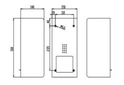Alternative view of Proox One Dubbele Toiletrolhouder Met Klep Verticaal Wit