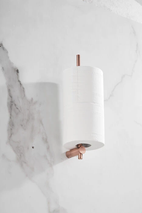 Saniclear Academy Dubbele Reserve Rolhouder Geborsteld Koper 4 Saniclear Academy Dubbele Reserve Rolhouder Geborsteld Koper - Afbeelding 2