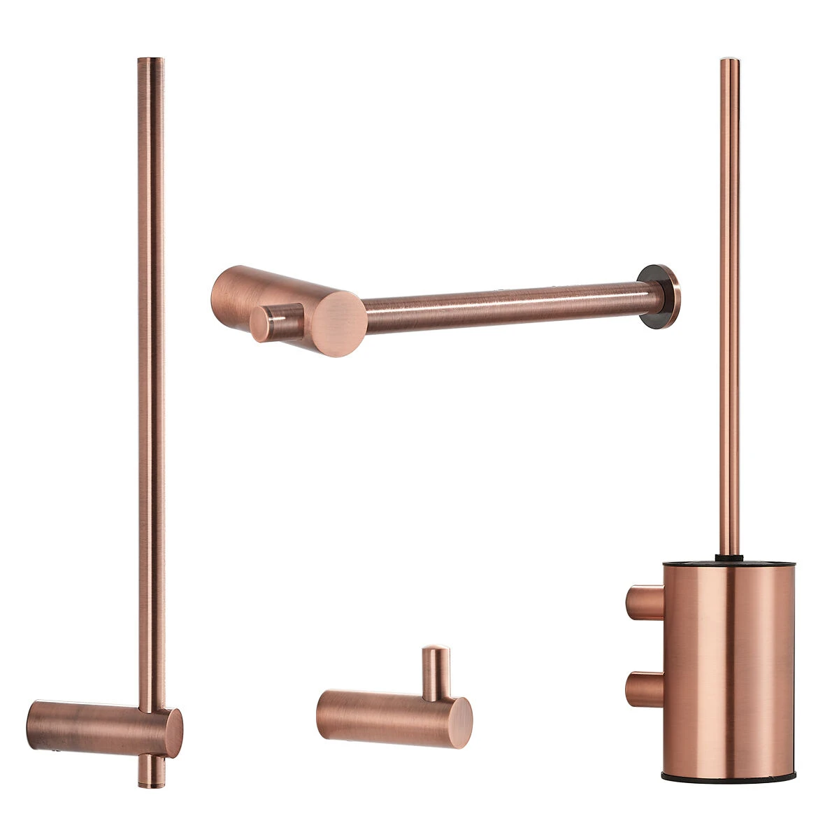 Saniclear Academy Toiletaccessoiresset Geborsteld Koper 3 Saniclear Academy Toiletaccessoiresset Geborsteld Koper