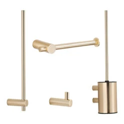 Saniclear Academy Toiletaccessoiresset 4-delig Geborsteld Messing Mat Goud