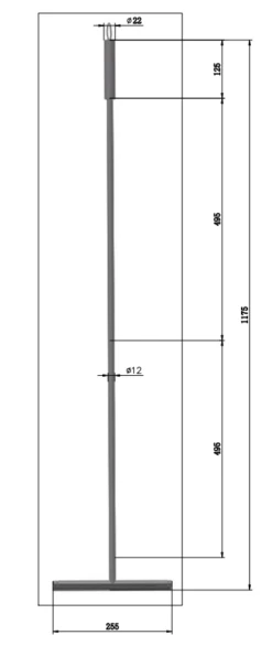 Saniclear Academy Vloerwisser 120cm Zwart Mat -hotbath winkel saniclear academy vloerwisser 120cm zwart mat sk36468