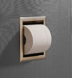 Alternative view of Saniclear Brass Inbouw Toiletrol Houder Zonder Klep Geborsteld Messing - Mat Goud