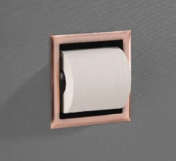 Saniclear Copper Inbouw Toiletrol Houder Zonder Klep Geborsteld Koper